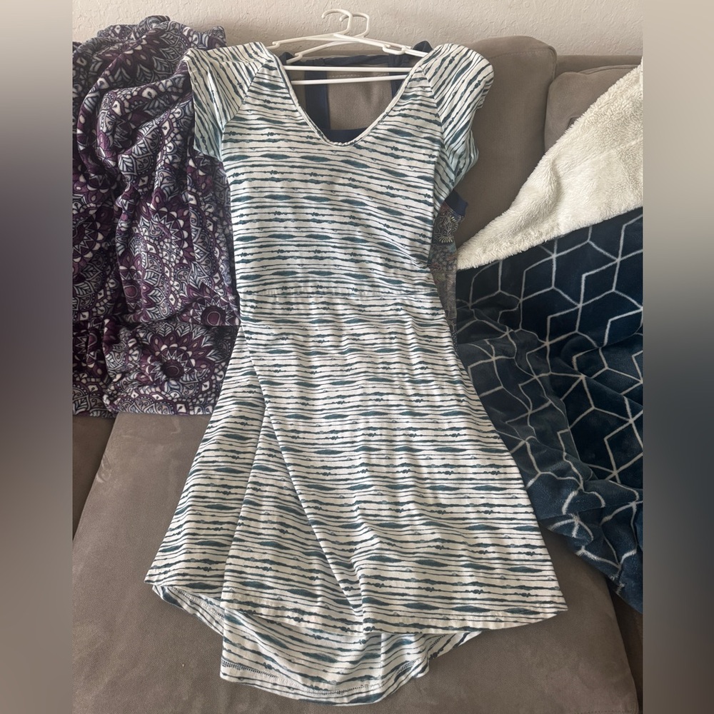 Pact Shibori Santorini Fit and Flare Mini Dress